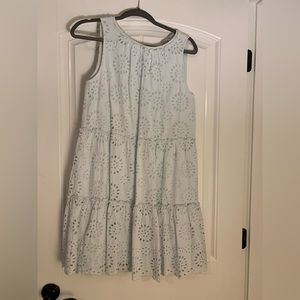 Light blue eyelet mini dress loft